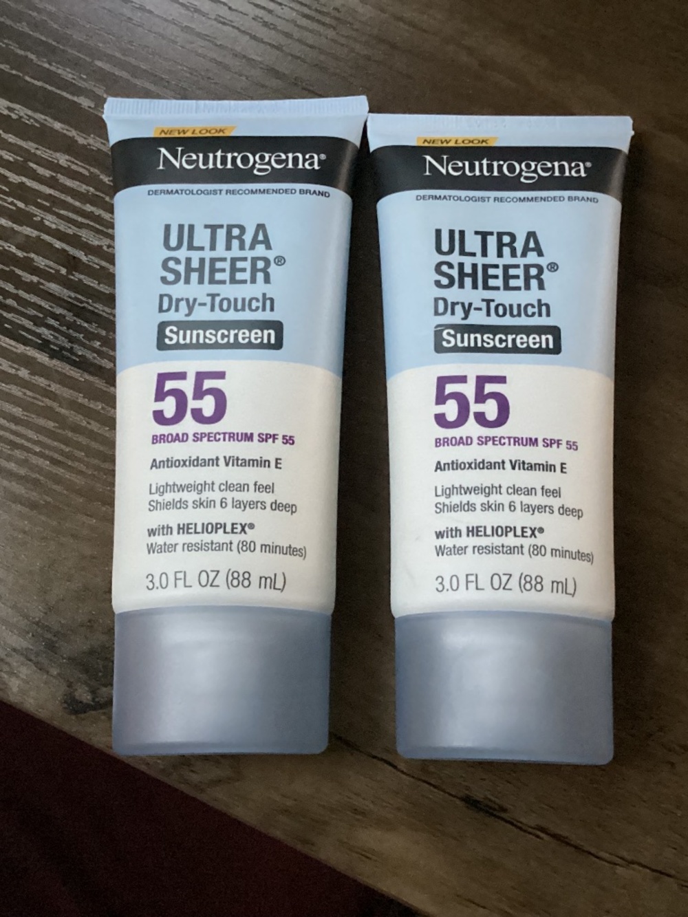 Neutrogena Ultra Sheer Dry-Touch Sunscreen SPF 55 New 3 fl oz/88 ml each
